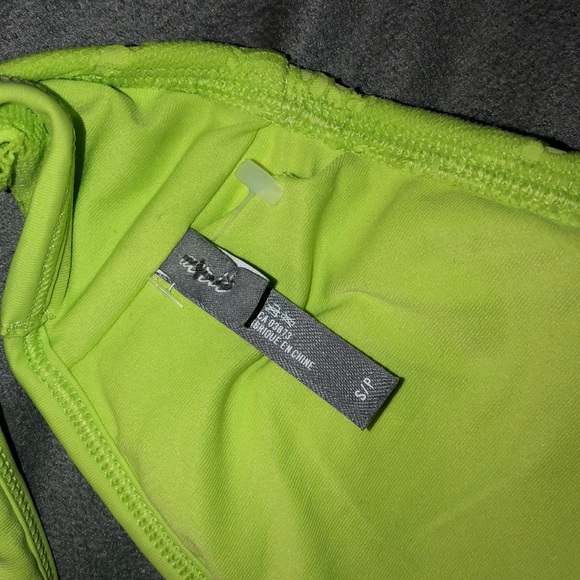 Neon green strapless bikini - Picture 2 of 2